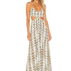 Indah | Innocence Smocked Bra Cutaway Maxi Dress